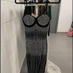 Black mesh dress